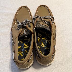 Boys Tan Boat Shoes - Casual Deck Style